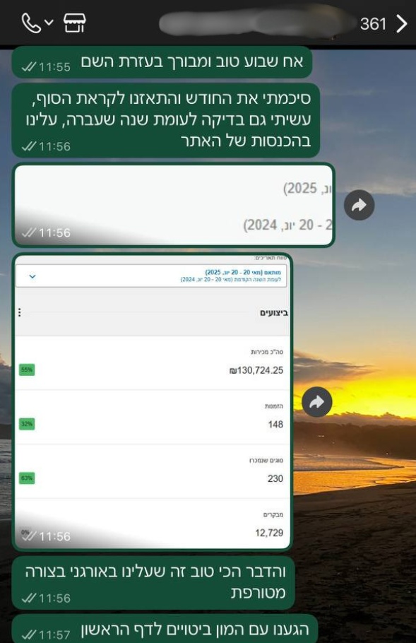 חיווי לקוח ותיאום המשך